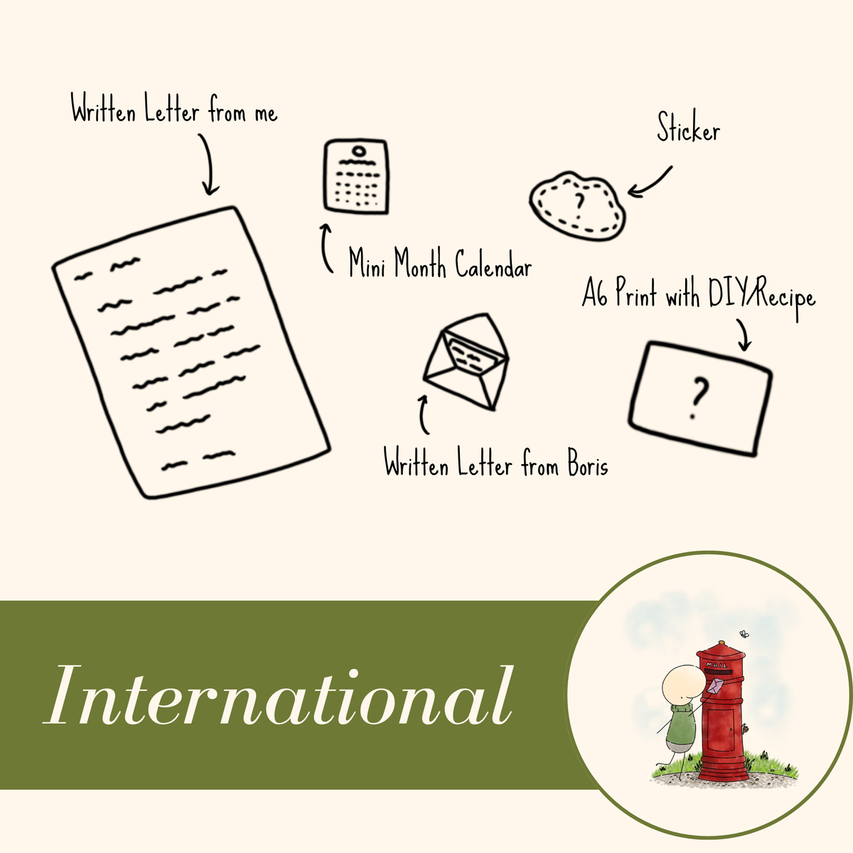 The Boris Mail Club - International (Sign up now to receive October's mail)
